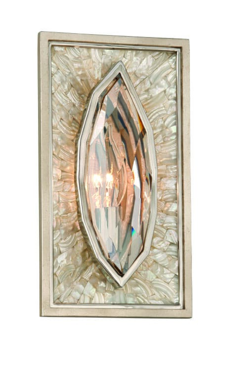 Corbett Hard To Get Wall Sconce in Silver Leaf Polished Stainless