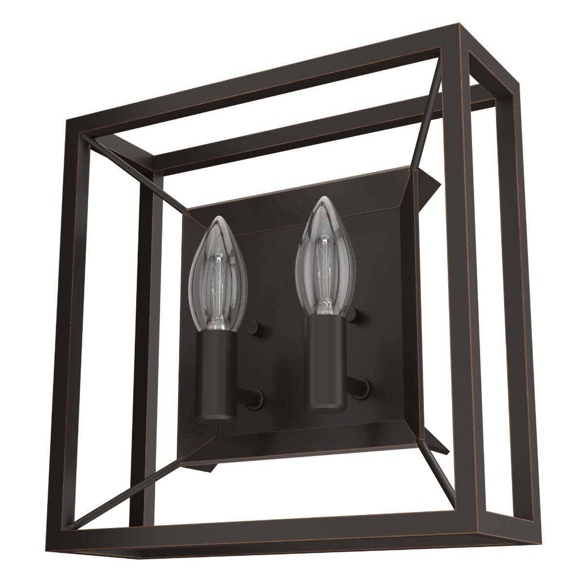 Hunter Doherty 2-Light Wall Sconce in Onyx Bengal -  Hunter Fans, 19403