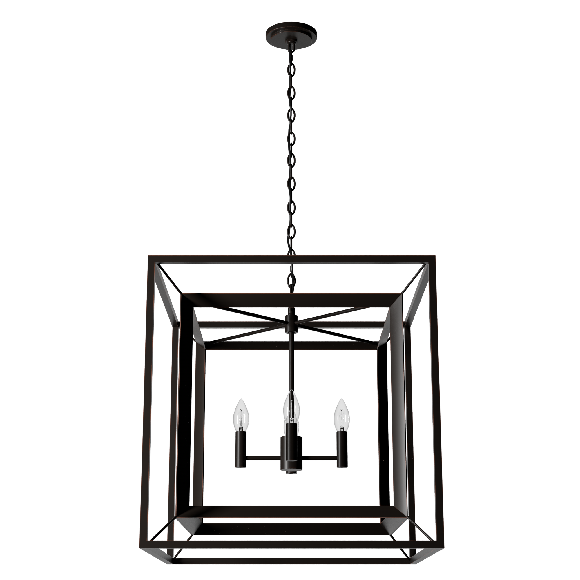 Hunter Doherty 4-Light Chandelier in Onyx Bengal -  Hunter Fans, 19409