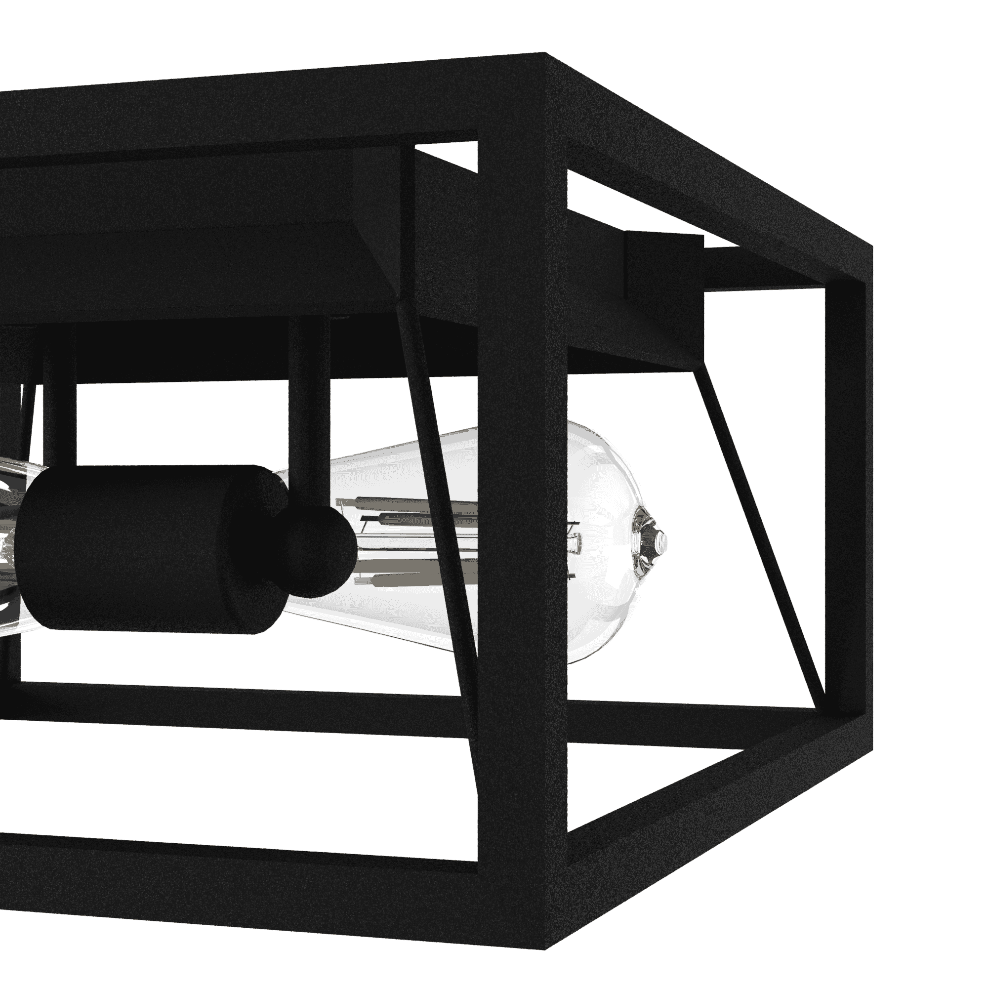 Hunter Doherty 2-Light Flush Mount in Natural Iron
