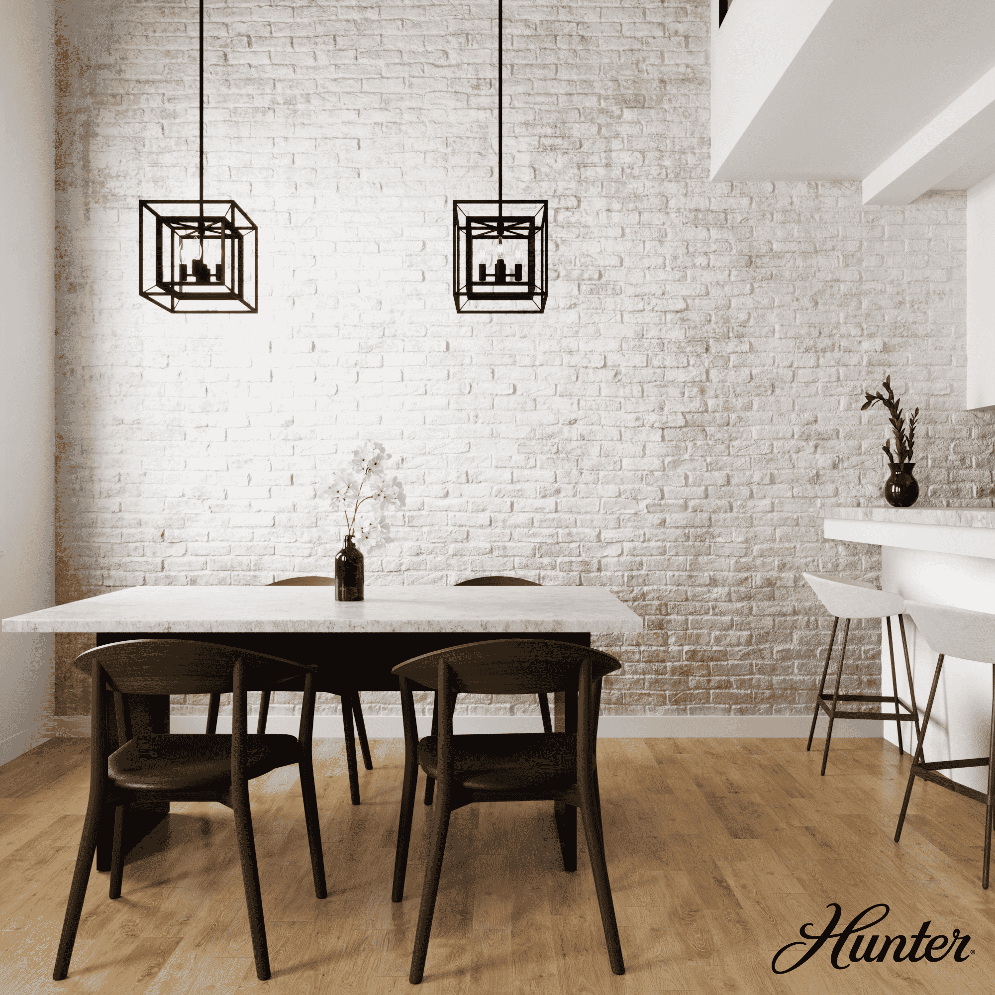 Hunter Doherty Convertible 4-Light Pendant in Natural Iron