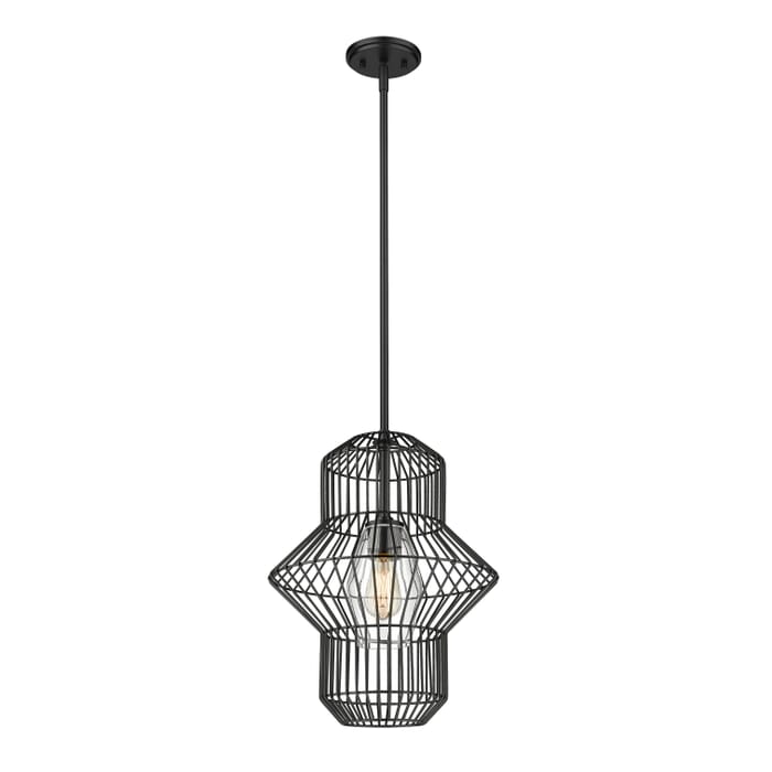 Z-Lite Orsay 1-Light Pendant Light In Matte Black Z-Lite Orsay 1-Light Pendant Light In Matte Black