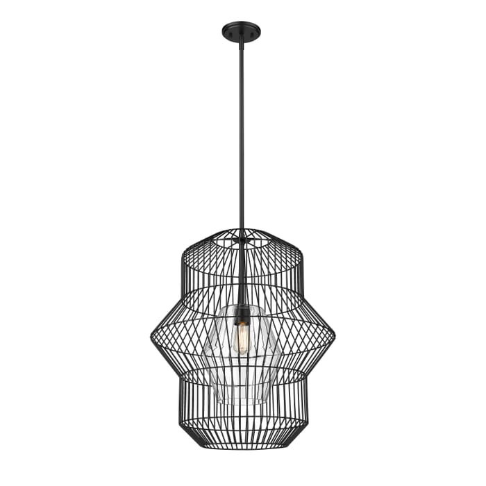 Z-Lite Orsay 1-Light Pendant Light In Matte Black Z-Lite Orsay 1-Light Pendant Light In Matte Black