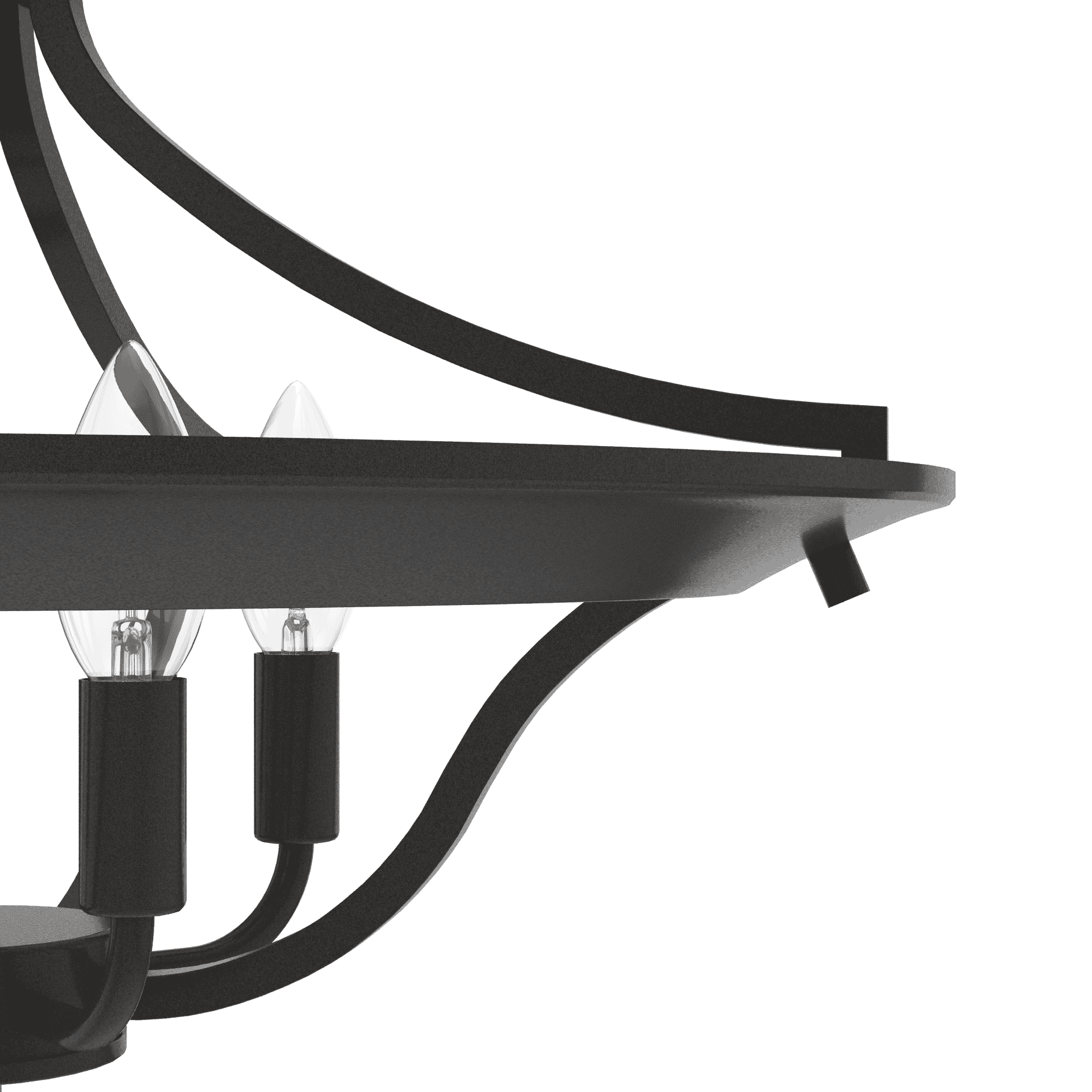 Hunter Perch Point 4-Light Semi-Flush Mount in Noble Bronze