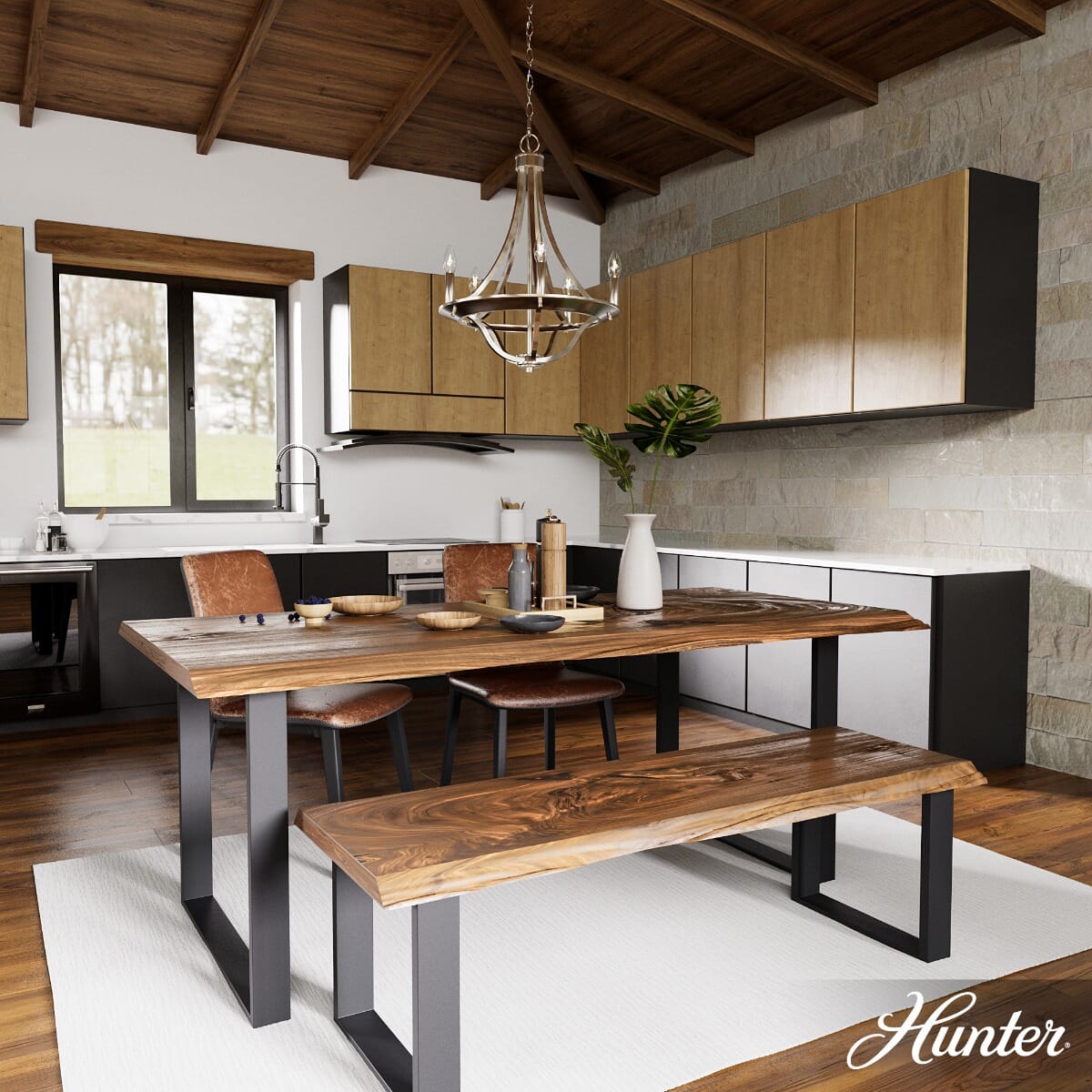 Hunter Perch Point 5-Light Chandelier - Thumbnail 4