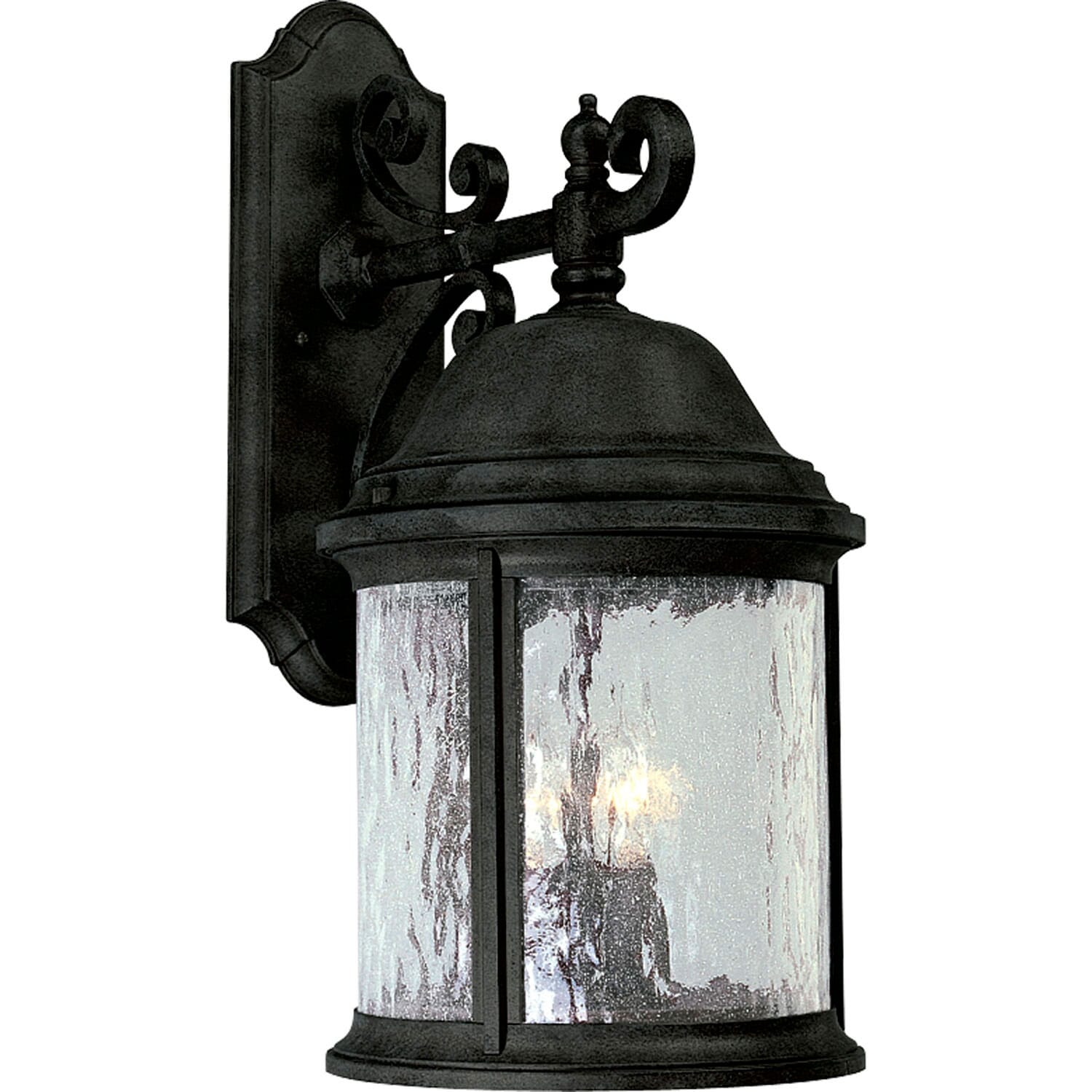 Textured Black Three Light Large Wall Lantern from the Ashmore Collection