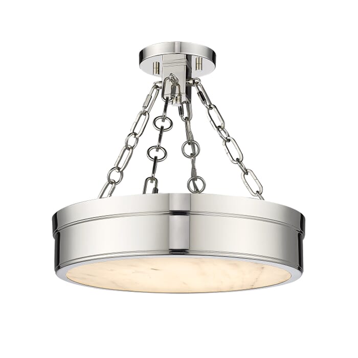 Anders 1-Light Semi Flush in Polished Nickel Anders 1-Light Semi Flush in Polished Nickel