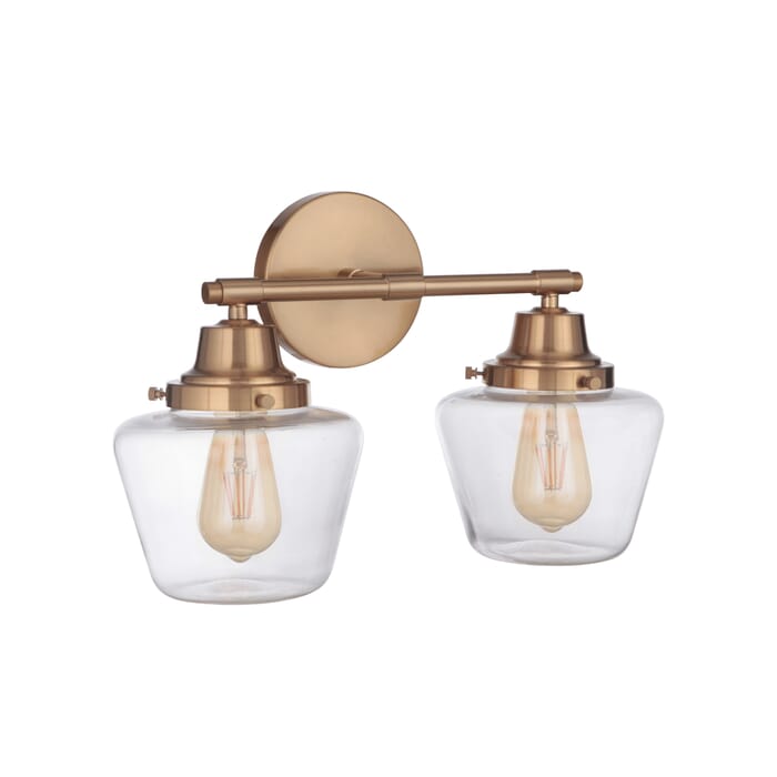 Craftmade Essex 2-Light Bathroom Vanity Light in Satin Brass Craftmade Essex 2-Light Bathroom Vanity Light in Satin Brass