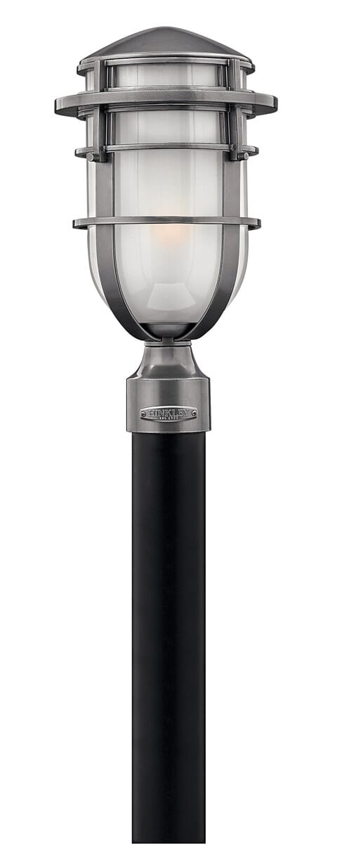 Hinkley 1951HE Reef LED 16 inch Hematite Outdoor Post Mount Lantern