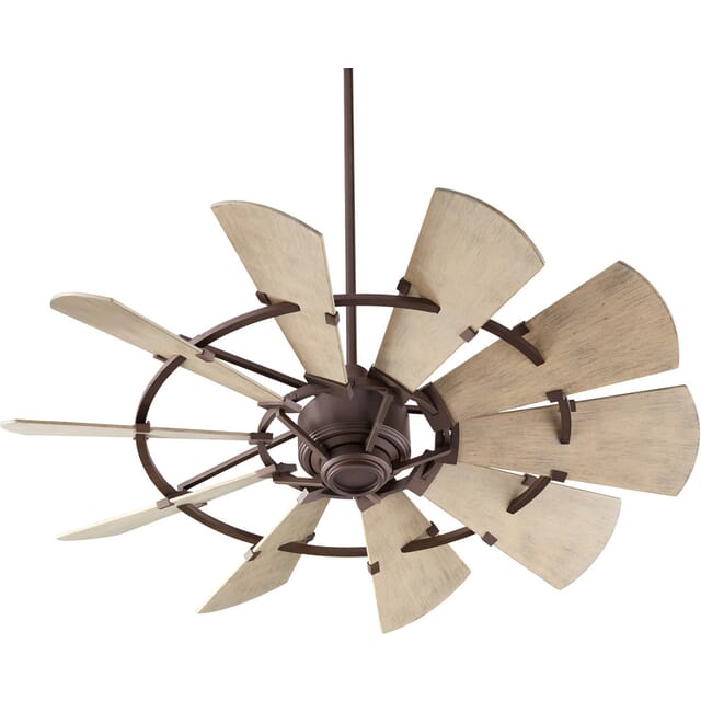 Quorum Windmill 52 Indoor Outdoor, Metal Windmill Ceiling Fan