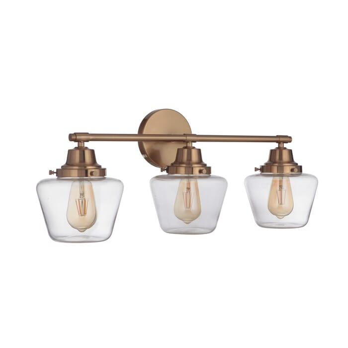Craftmade Essex 3-Light Bathroom Vanity Light in Satin Brass Craftmade Essex 3-Light Bathroom Vanity Light in Satin Brass