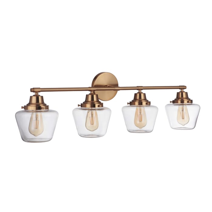 Craftmade Essex 4-Light Bathroom Vanity Light in Satin Brass Craftmade Essex 4-Light Bathroom Vanity Light in Satin Brass