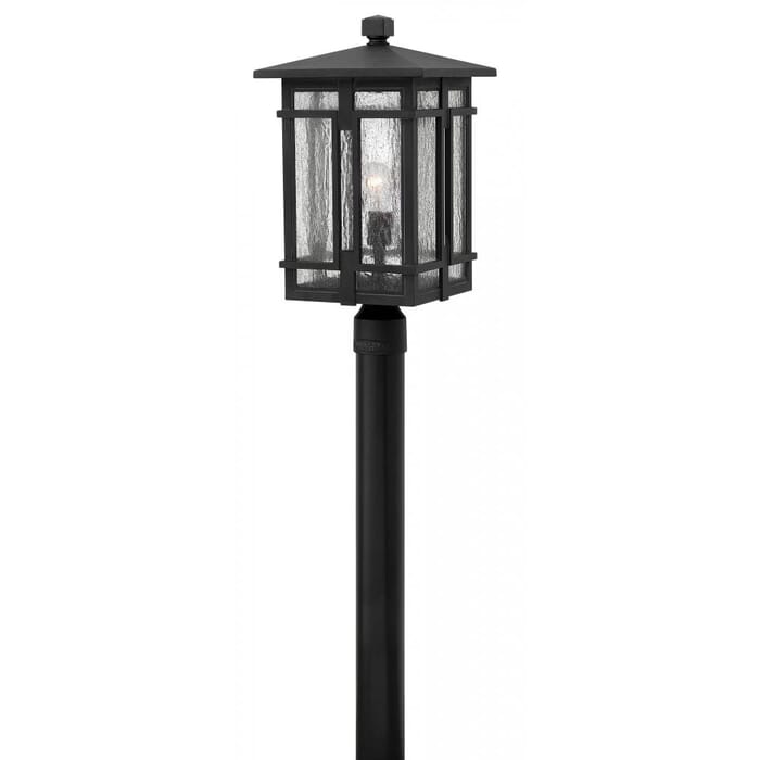 Hinkley Tucker 1-Light Outdoor Post Top Pier Mount in Museum Black Hinkley Tucker 1-Light Outdoor Post Top Pier Mount in Museum Black