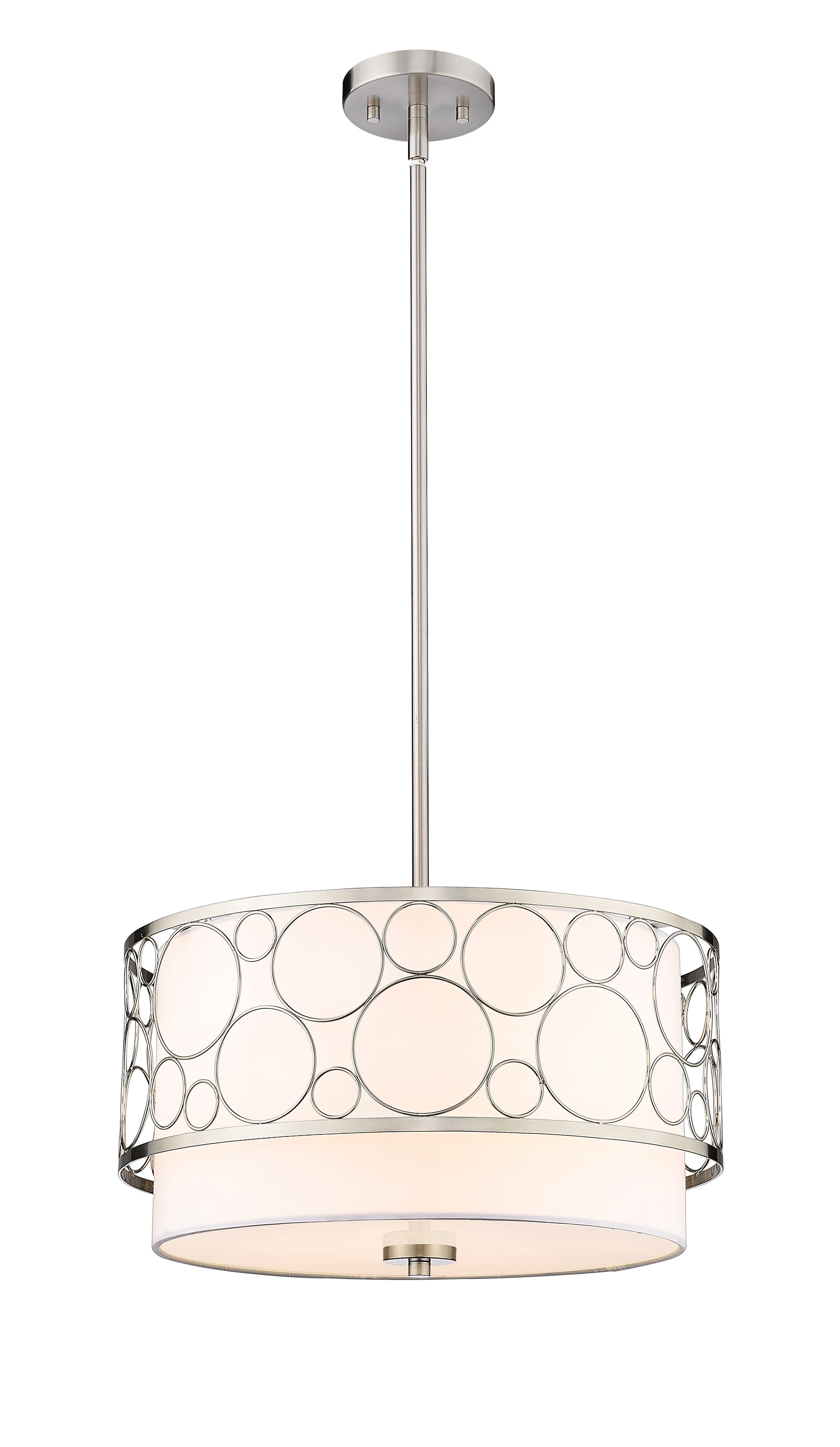 Z-Lite Kendall 3-Light Pendant Light In Brushed Nickel