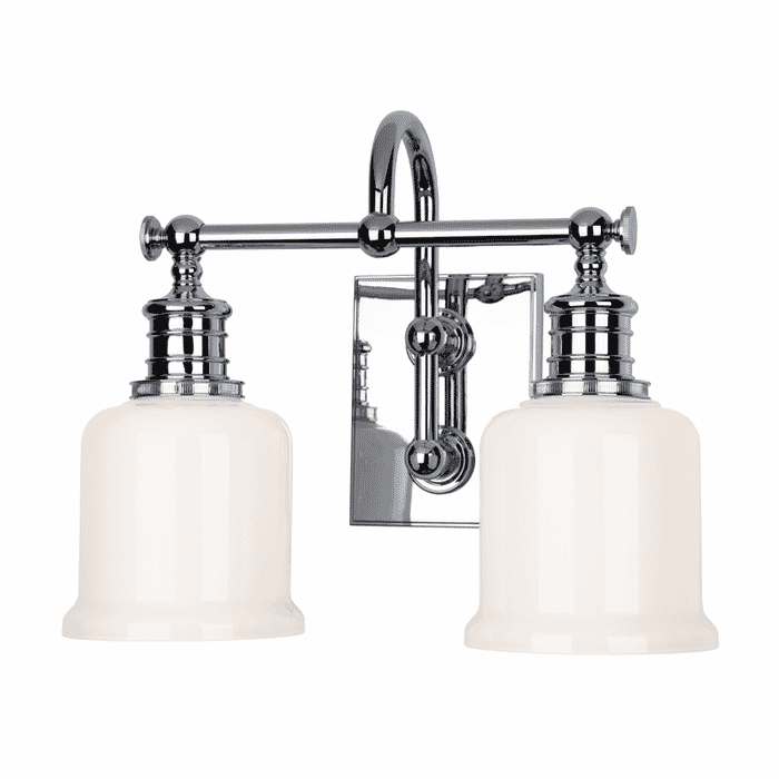 Hudson Valley Keswick 2-Light 14" Bathroom Vanity Light in Polished Chrome Hudson Valley Keswick 2-Light 14" Bathroom Vanity Light in Polished Chrome