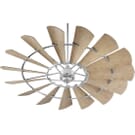 Quorum 97215-86 Indoor Windmill Ceiling Fan in Oiled Bronze with Weathered Oak Blades