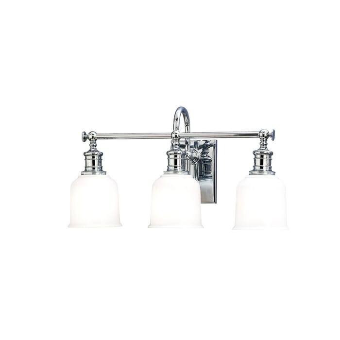 Hudson Valley Keswick 3-Light 21" Bathroom Vanity Light in Polished Chrome Hudson Valley Keswick 3-Light 21" Bathroom Vanity Light in Polished Chrome