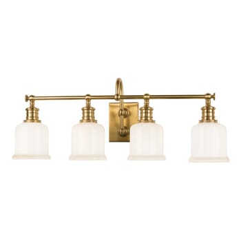 Hudson Valley Keswick 4-Light 29" Bathroom Vanity Light in Aged Brass