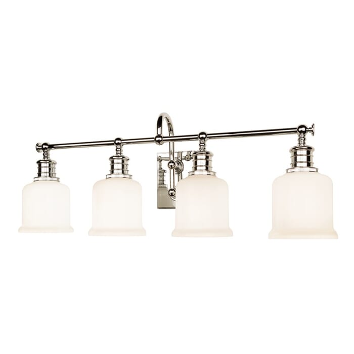 Hudson Valley Keswick 4-Light 29" Bathroom Vanity Light in Polished Chrome Hudson Valley Keswick 4-Light 29" Bathroom Vanity Light in Polished Chrome
