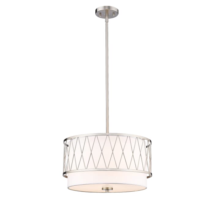Z-Lite Dalton 3-Light Pendant Light In Brushed Nickel Z-Lite Dalton 3-Light Pendant Light In Brushed Nickel
