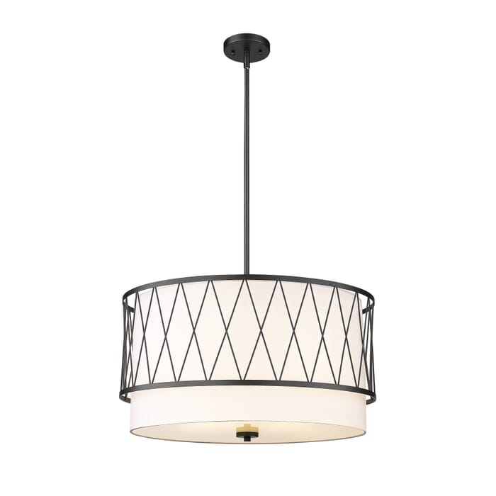 Z-Lite Dalton 4-Light Pendant Light In Matte Black Z-Lite Dalton 4-Light Pendant Light In Matte Black