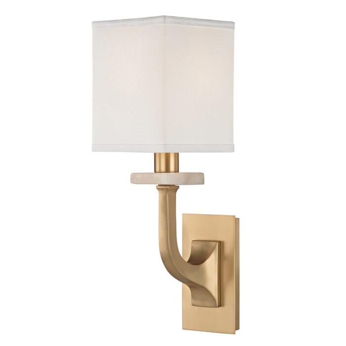 Hudson Valley Rockwell 13" Wall Sconce in Aged Brass Hudson Valley Rockwell 13" Wall Sconce in Aged Brass
