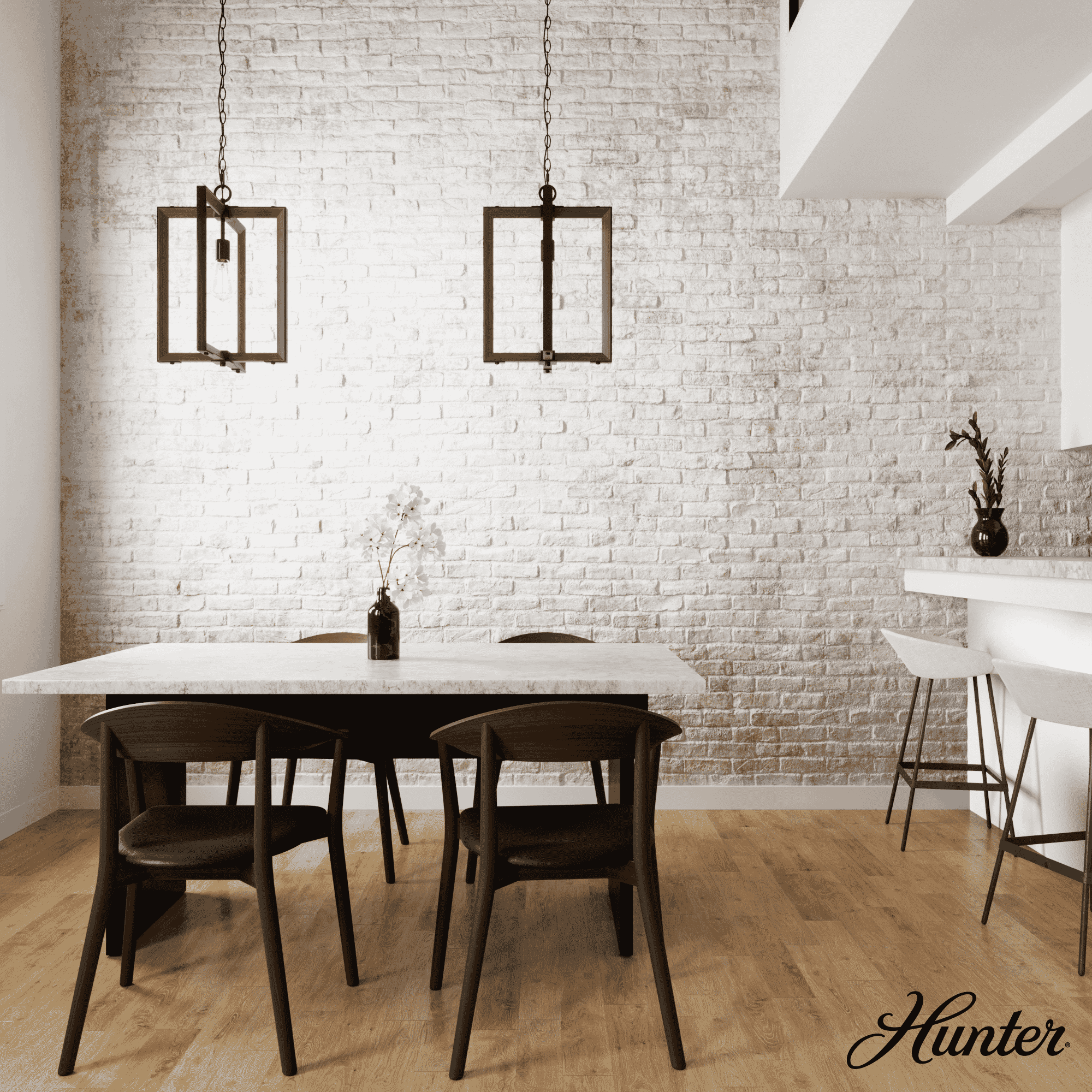 Hunter Woodburn 1-Light Pendant in Noble Bronze