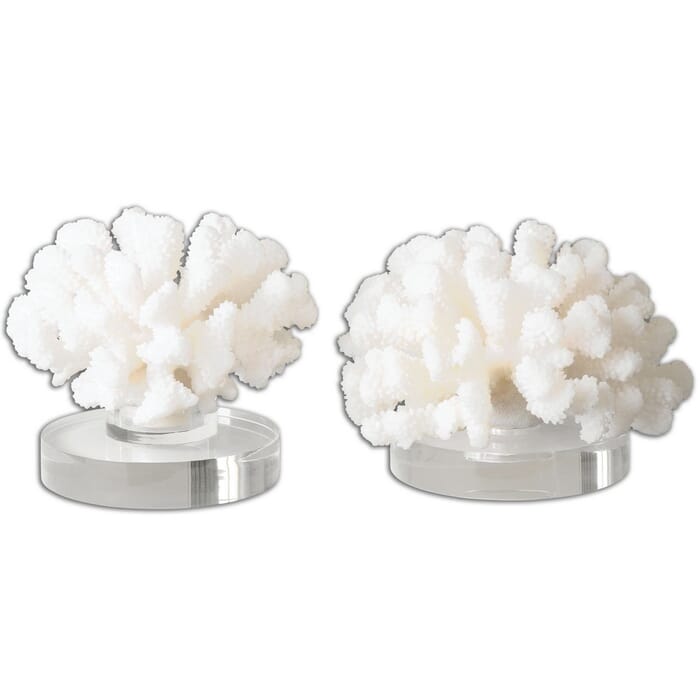 Uttermost Hard Coral 7" Sculptures in Textured Cream (Set of 2) Uttermost Hard Coral 7" Sculptures in Textured Cream (Set of 2)