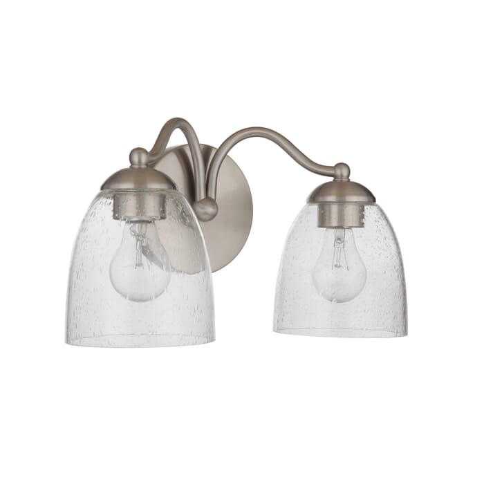 Craftmade Hillridge 2-Light 15" Bathroom Vanity Light in Brushed Polished Nickel Craftmade Hillridge 2-Light 15" Bathroom Vanity Light in Brushed Polished Nickel