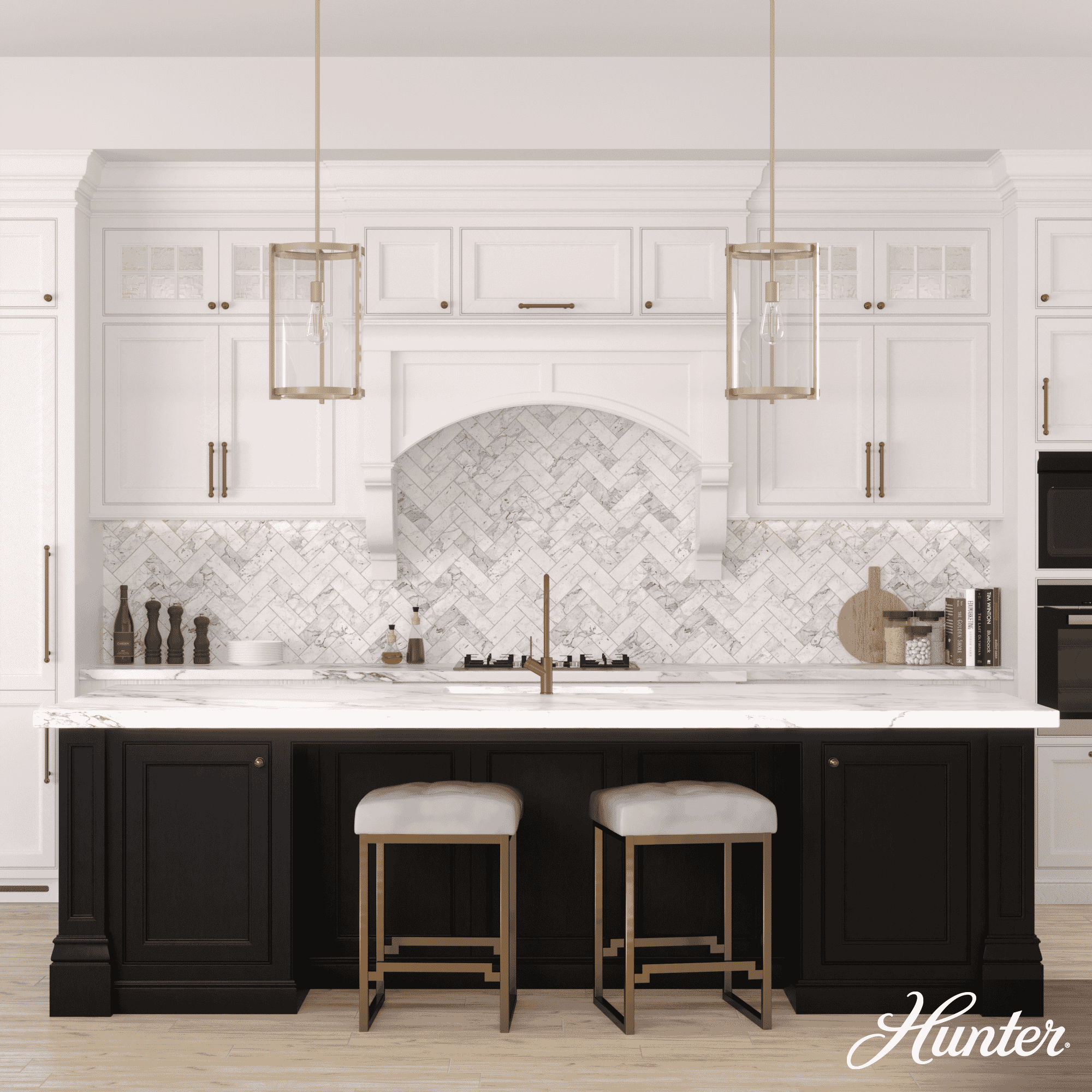 Hunter Astwood 1-Light Pendant in Alturas Gold