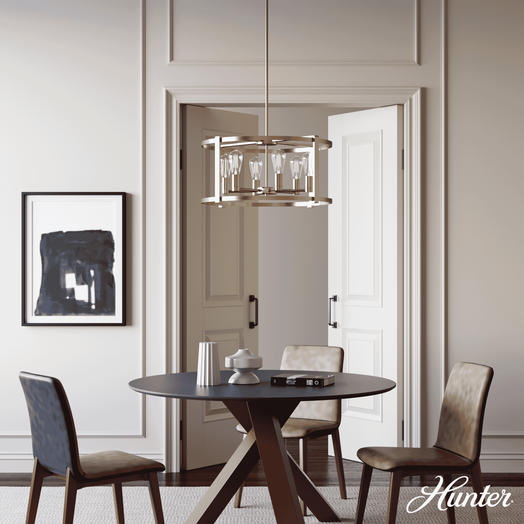 Hunter Astwood 6-Light Chandelier in Alturas Gold