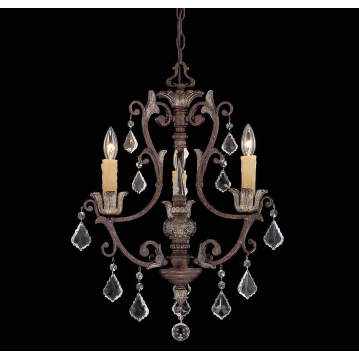 Savoy House Elizabeth 3-Light Chandelier in Tortoise Shell w/Silver Savoy House Elizabeth 3-Light Chandelier in Tortoise Shell w/Silver