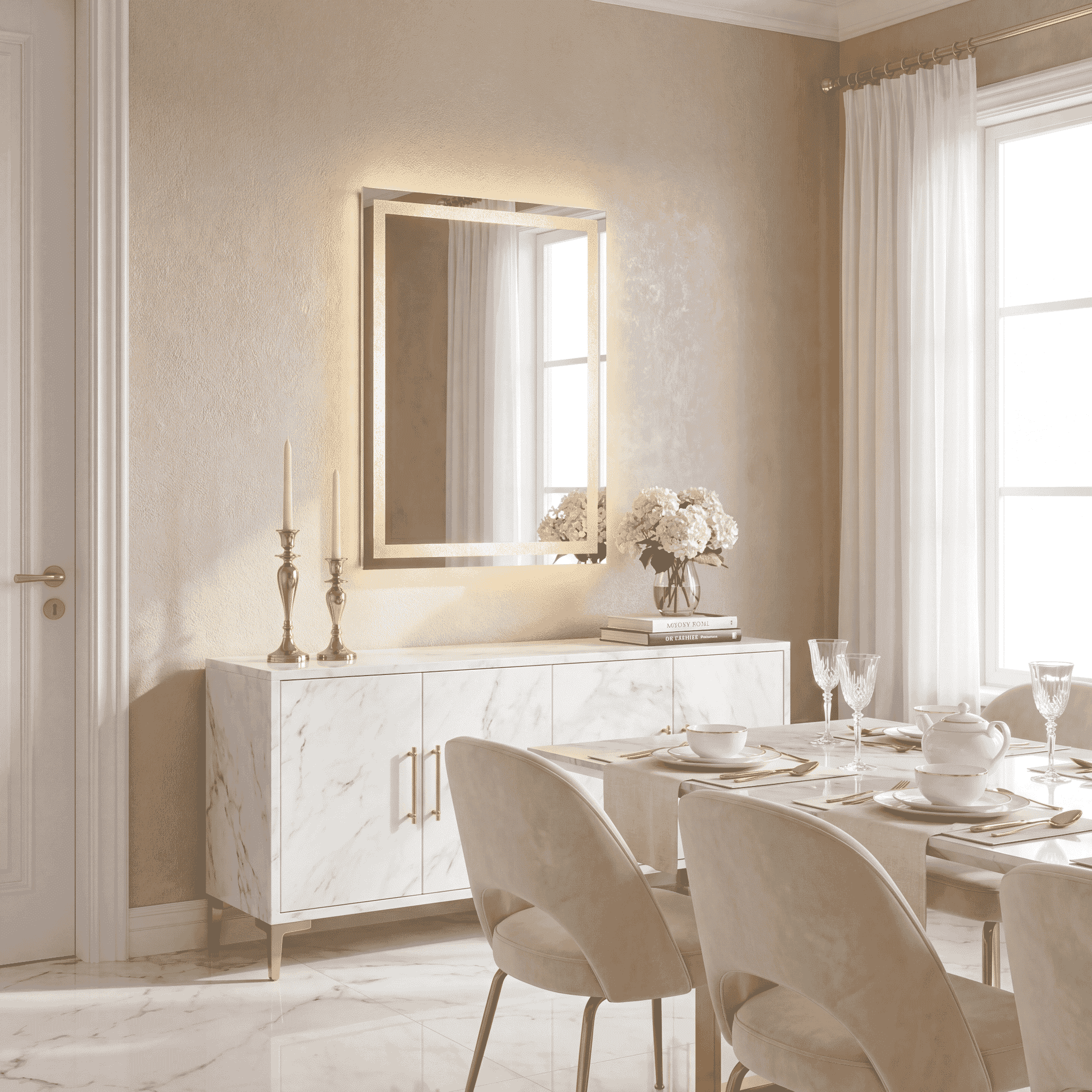 Cordova LED Rectangle Frontlit Mirror