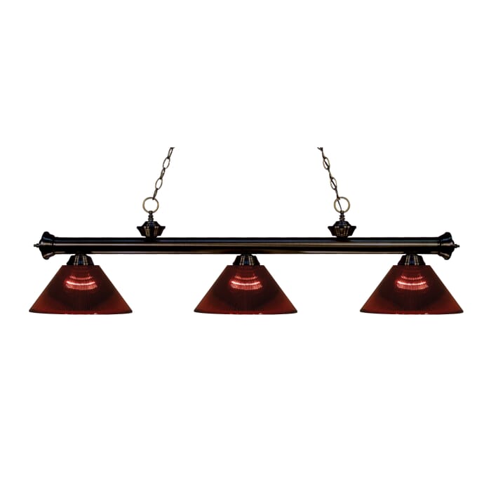 Z-Lite Riviera 3-Light Linear Pendant Light In Bronze Z-Lite Riviera 3-Light Linear Pendant Light In Bronze