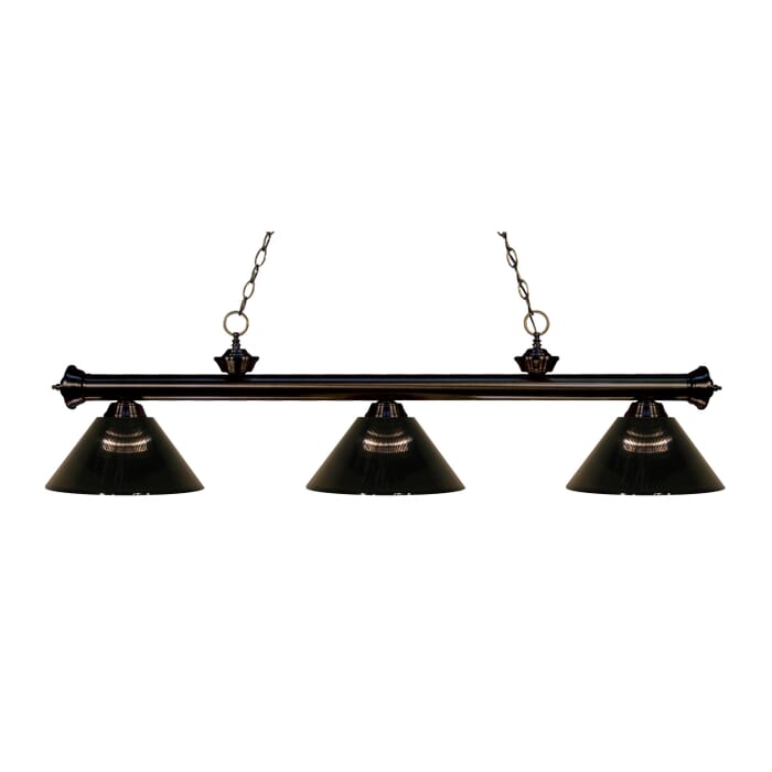 Z-Lite Riviera 3-Light Linear Pendant Light In Bronze Z-Lite Riviera 3-Light Linear Pendant Light In Bronze