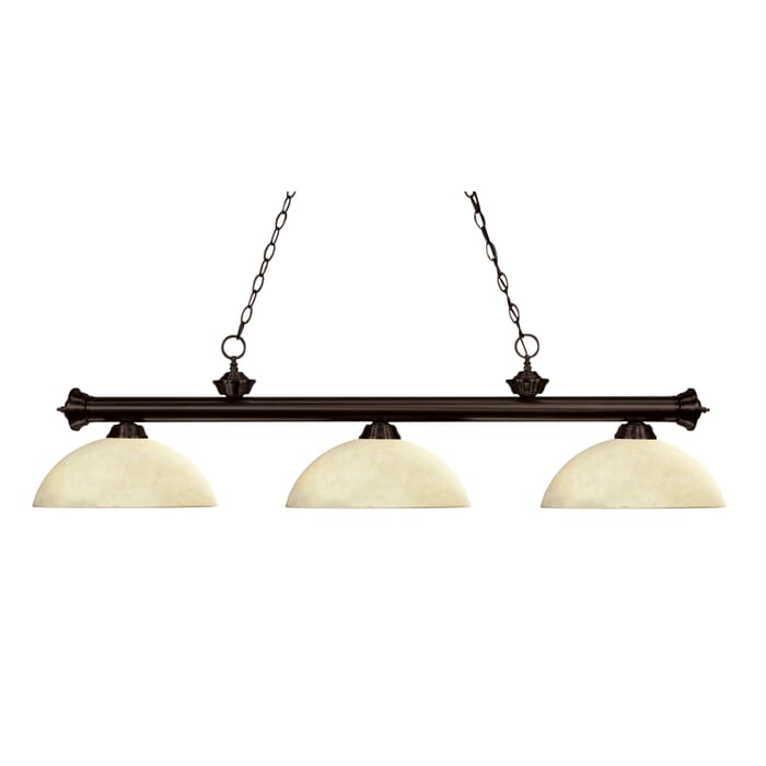 Z-Lite Riviera 3-Light Linear Pendant Light In Bronze Z-Lite Riviera 3-Light Linear Pendant Light In Bronze
