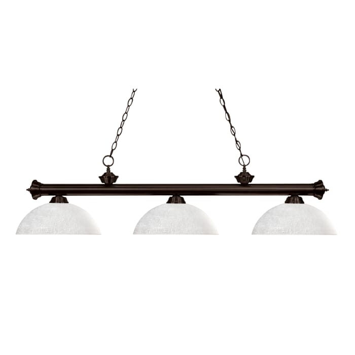 Z-Lite Riviera 3-Light Linear Pendant Light In Bronze Z-Lite Riviera 3-Light Linear Pendant Light In Bronze