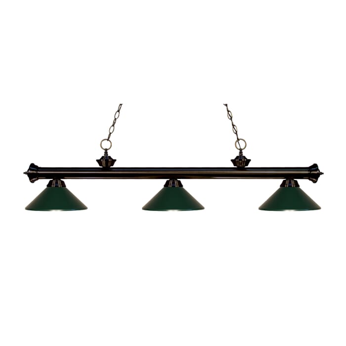 Z-Lite Riviera 3-Light Linear Pendant Light In Bronze Z-Lite Riviera 3-Light Linear Pendant Light In Bronze
