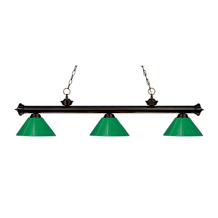 Z-Lite Riviera 3-Light Linear Pendant Light In Bronze Z-Lite Riviera 3-Light Linear Pendant Light In Bronze