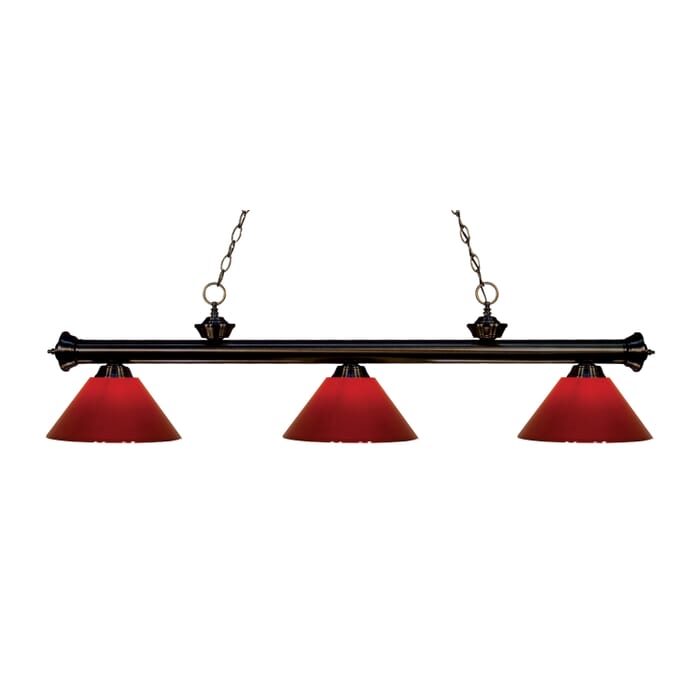 Z-Lite Riviera 3-Light Linear Pendant Light In Bronze Z-Lite Riviera 3-Light Linear Pendant Light In Bronze