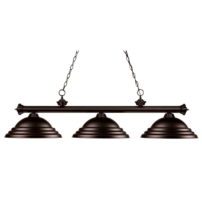 Z-Lite Riviera 3-Light Linear Pendant Light In Bronze Z-Lite Riviera 3-Light Linear Pendant Light In Bronze