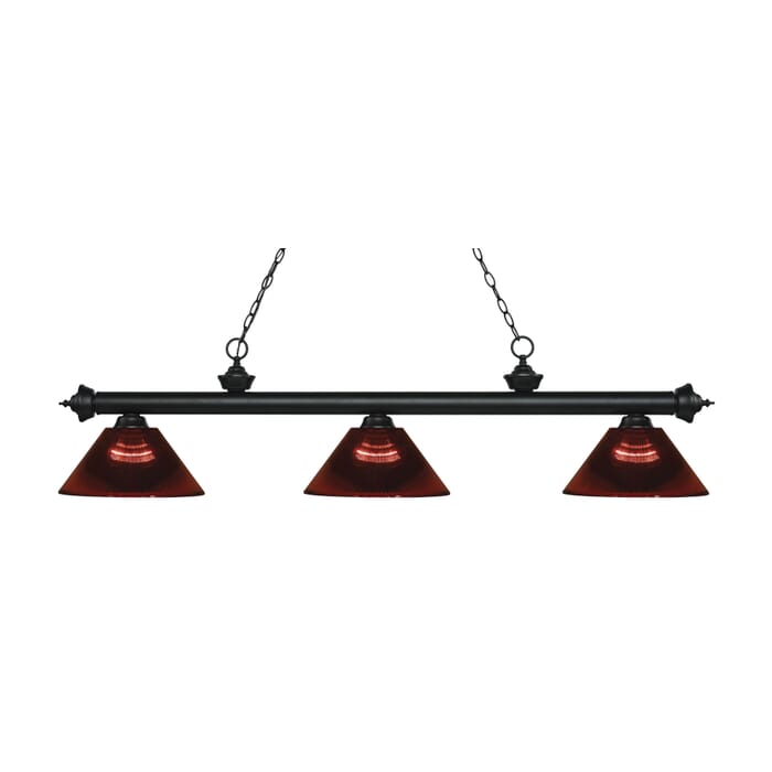 Z-Lite Riviera 3-Light Linear Pendant Light In Matte Black Z-Lite Riviera 3-Light Linear Pendant Light In Matte Black
