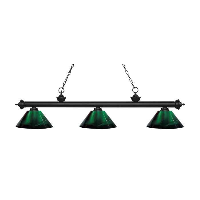 Z-Lite Riviera 3-Light Linear Pendant Light In Matte Black Z-Lite Riviera 3-Light Linear Pendant Light In Matte Black
