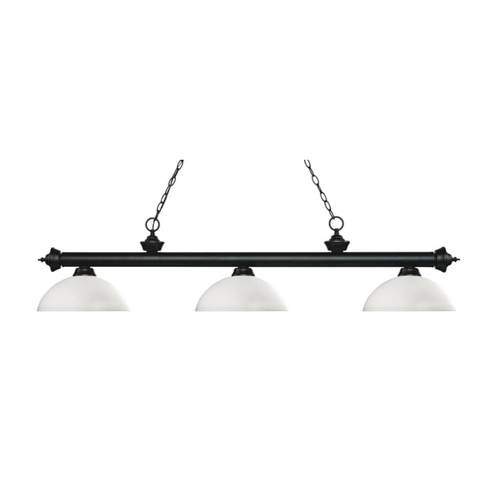 Z-Lite Riviera 3-Light Linear Pendant Light In Matte Black Z-Lite Riviera 3-Light Linear Pendant Light In Matte Black