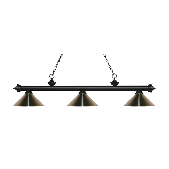 Z-Lite Riviera 3-Light Linear Pendant Light In Matte Black Z-Lite Riviera 3-Light Linear Pendant Light In Matte Black