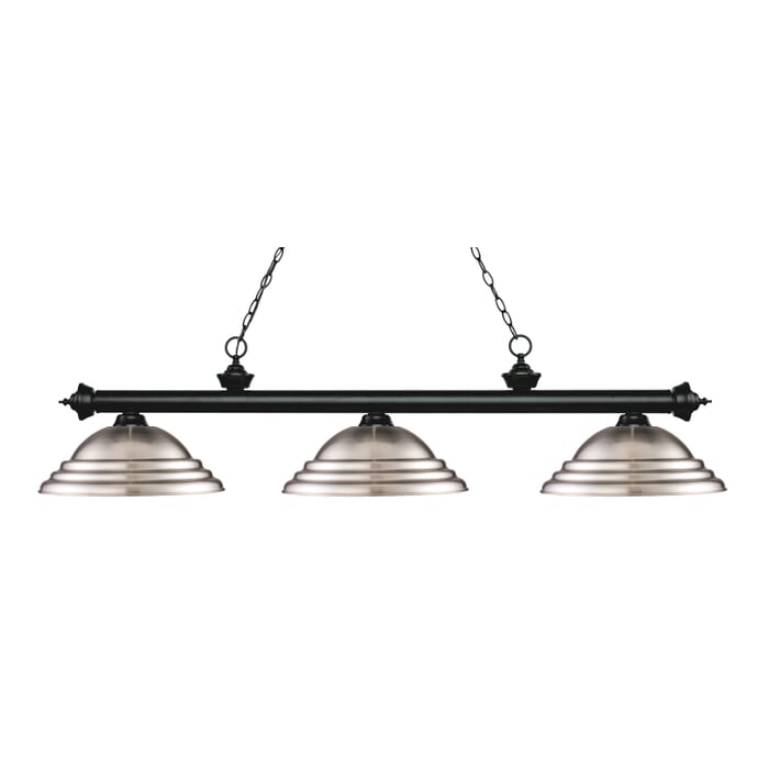 Z-Lite Riviera 3-Light Linear Pendant Light In Matte Black Z-Lite Riviera 3-Light Linear Pendant Light In Matte Black