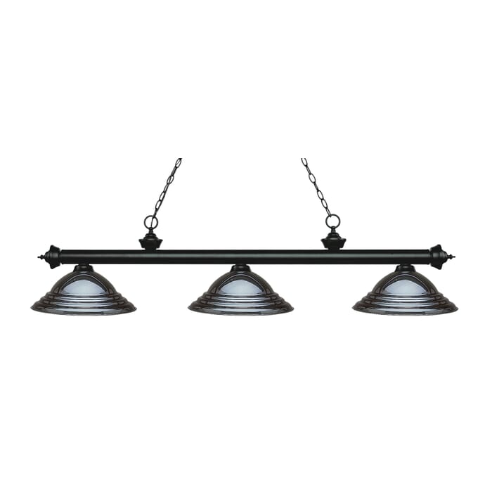 Z-Lite Riviera 3-Light Linear Pendant Light In Matte Black Z-Lite Riviera 3-Light Linear Pendant Light In Matte Black