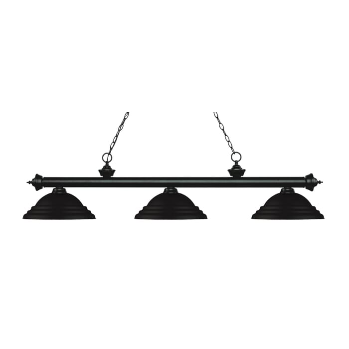 Z-Lite Riviera 3-Light Linear Pendant Light In Matte Black Z-Lite Riviera 3-Light Linear Pendant Light In Matte Black