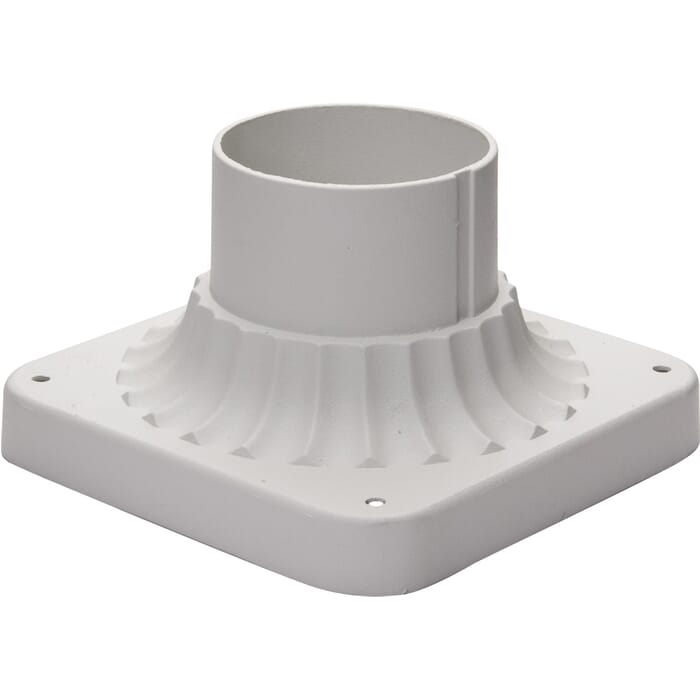 Maxim Lighting Outdoor Essentials 6" Cast Pier Mount in White Maxim Lighting Outdoor Essentials 6" Cast Pier Mount in White