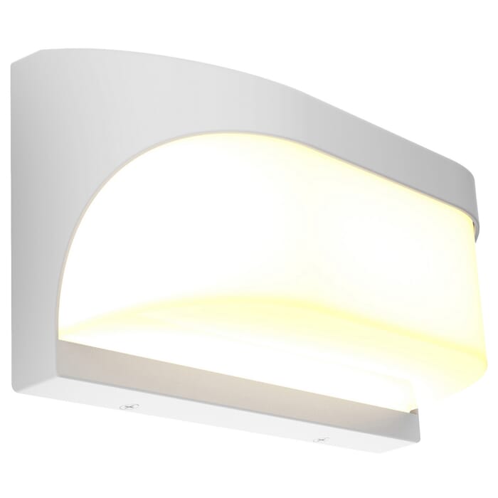 Laguna 1-Light LED Outdoor Wall Mount in White Laguna 1-Light LED Outdoor Wall Mount in White